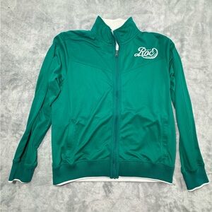 ROCAWEAR DENIM COMPANY XL TRACK SUIT VARSITY JACKET FULL‎ ZIP EMBROIDERED HEAVY